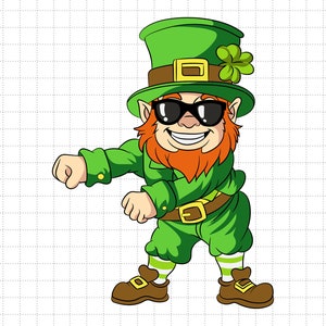 Dancing Leprechauns St Patrick's Day Funny Svg, 4 Leaf Clover, Irish Svg, Leprechaun, Funny St Patty's, Shamrock Svg, St Patricks Day Svg image 1