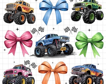 Monstertruck Are My Jam Truck Png, Kokette Bögen Monstertruck Mama Png, Karierte Kokette Mama Png, Mama Schleife, Junge Mutter Digitaler Download