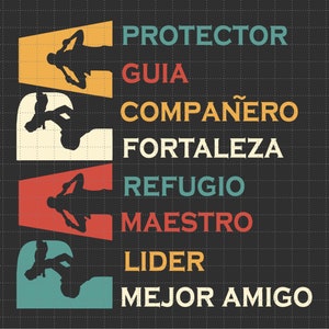 Dia Del Padre Svg, Mi Padre mi Maestro mi Mejor Amigo, Vaderdag Spaans, Vaderdag Svg, Eres Mi Heroe Svg, cadeau voor papa