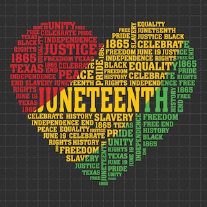 Juneteenth Heart História Negra Svg, Juneteenth 19, Dia da Liberdade, BLM Svg, África Svg, História Negra Svg, Afro-Americano Svg