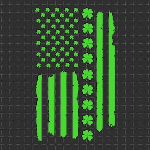 Bandera de trébol estadounidense irlandesa Día de San Patricio Svg, Svg de trébol, Día de San Patricio divertido, Svg de trébol de 4 hojas, Svg irlandés, Svg verde, Equipo de bebida