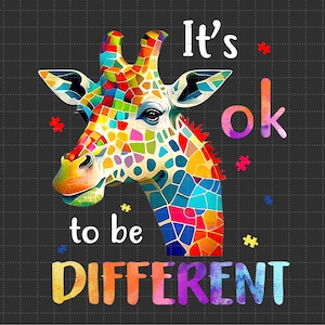 Girafa Aceitando, Tudo Bem Ser Diferente PNG, Peça de Quebra-Cabeça PNG, Apoio ao Autismo PNG, 2 de Abril PNG, Conscientização sobre Autismo PNG, Autismo Orgulhoso PNG