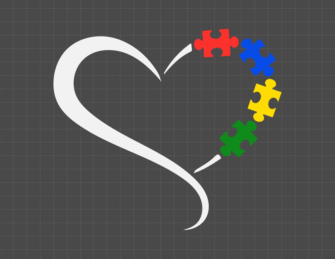 Autism Heart Svg, Puzzle Piece Svg, Autism Support, 2nd April Svg
