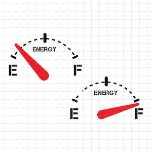 Energía vacía, energía llena, SVG, tanque de gasolina vacío, regalo para papá, papá de familia, SVG del Día del Padre, SVG, archivos PNG para sublimación de Cricut