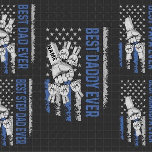 Personalisierte Best Dad Ever Png-Bundle, Amerika Flagge Design, Fist Bump Daddy Png, Baby Kind Hand, Vater Hand Png, Vatertag, Geschenk für Papa