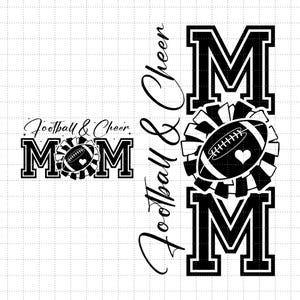 Football And Cheer Mom Svg, Football Mom Svg, Football Mama Svg, Cheer Mom Svg, Cheerleader Mom Svg, Football Season Svg, Football Mom