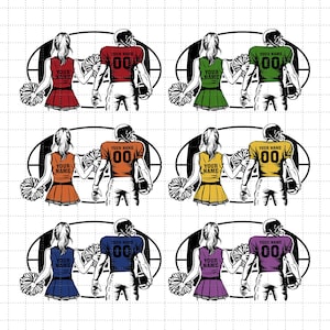 Cheerleader Bundle Svg, Colorful Football Player Svg, Football Name Svg, Cheer Dance Svg, Football Shirt ,Football Season, Cheer Clipart