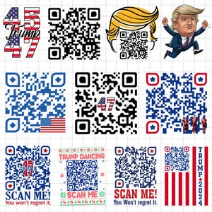 Trump YMCA QR-Code Tanz Png, Auto-Wiedergabe MIT Sound, lustiger Präsident Trump, Geschenk für Trump-Anhänger, Quality Style