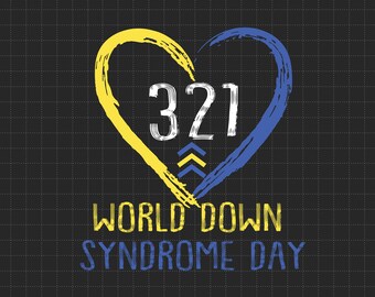 World Down Syndrome Symbol Svg, Three Arrows Symbol Svg, Down Trisomy 21, We Wear Blue And Yellow, WDSD,  21 March