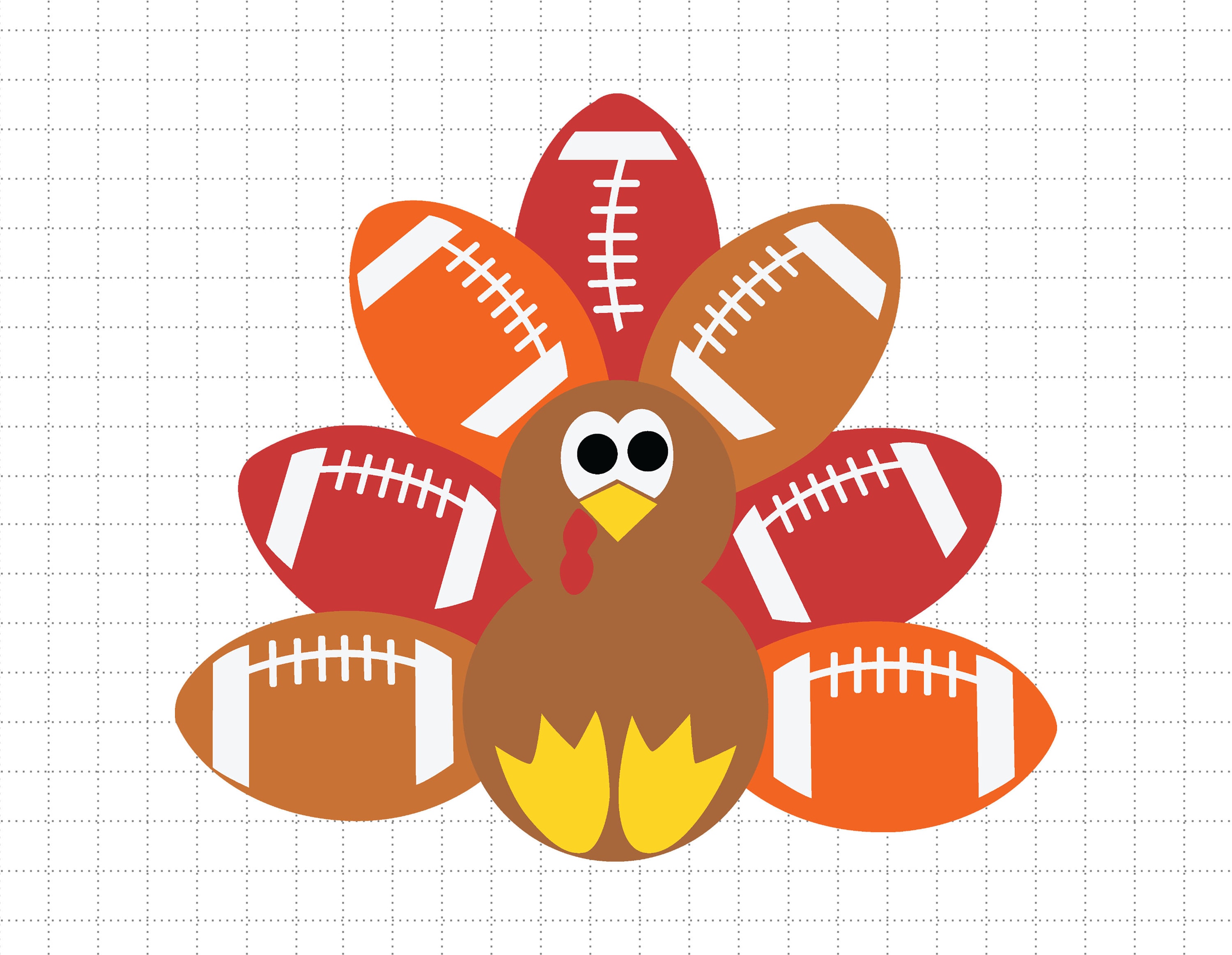 Thanksgiving Football Turkey Svg Png Happy Thanksgiving Svg Etsy