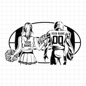 Cheerleader Svg, Football Player Svg, Football Name Svg, Cheer Dance Svg, Football Shirt ,Football Season, Cheer Clipart, Png Dxf Eps