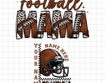 Personalized Football Mama PNG Bundle, Football Game Day Png, Retro Coquette Bow PNG,Fall Autumn Sports PNG, Football Mom Sublimation Design