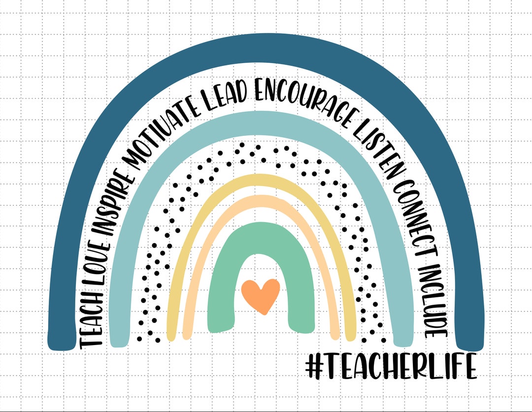Rainbow Teacher Life Svg, Apple for the Teacher Svg, Education Svg, Teaching Svg, Teacher
