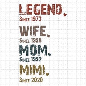 Legende vrouw moeder Mimi Svg, Happy Mother Day, Moederdag Svg, Mommy Svg, Mom Life Svg, moederschap Svg