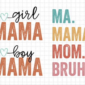 Ma Mama Mom Bruh mama en ik grappig Svg, Happy Mother Day, Moederdag Svg, Mommy Svg, Mom Life Svg, moederschap Svg