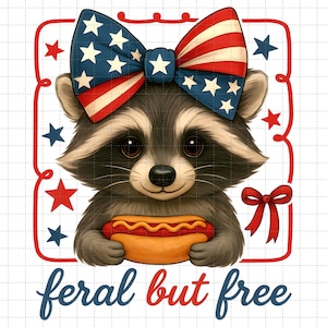 Wild maar gratis png, grappig shirt voor wasbeer van 4 juli png, wasbeer Merica png, trendy Amerika VS populair png, Amerikaans shirt voor wilde meisjes png