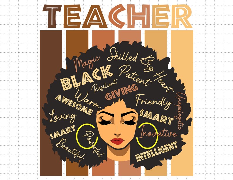 Black Teacher Svg Black History Month Svg Black Teachers Etsy