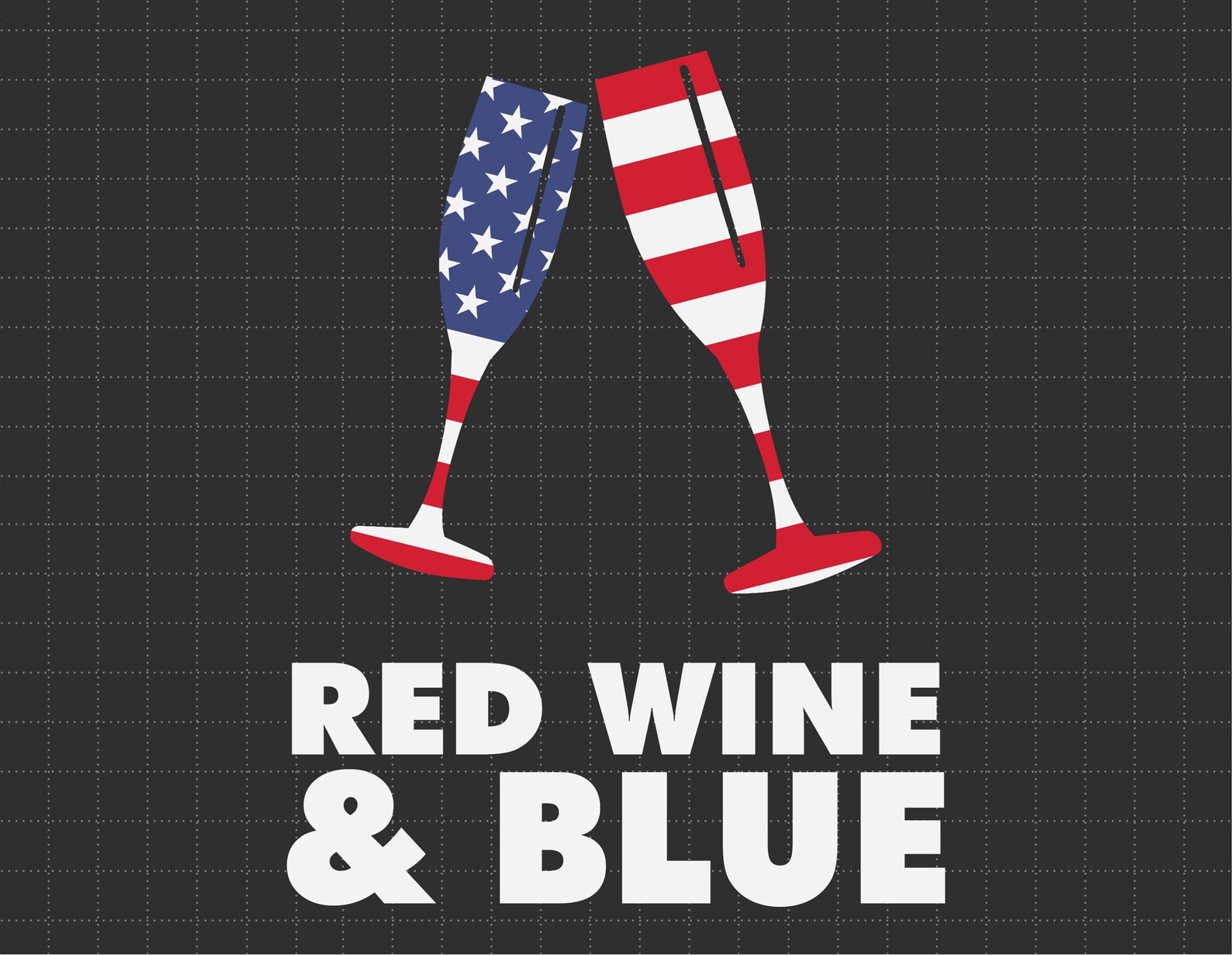 4th July Red Wine and Blue Svg 1776 Svg American Patriotic Etsy