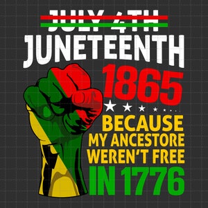 Juneteenth 1865 Perché i miei antenati non erano liberi nel 1977 Svg, Juneteenth 19, Giorno della libertà, BLM Svg, Diritti di uguaglianza, Africa, Storia nera
