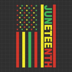 Juneteenth Amerikaanse vlag Svg, Juneteenth 1865 Svg, Afrika Svg, Black History Svg, Black Pride Svg, African American Svg, Free-ish 1865