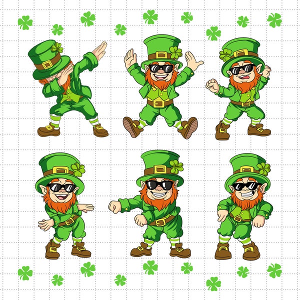 Bundle Leprechaun Svg, St Patrick’s Day Svg, Leprechaun Hat Svg, Shamrock Svg, Funny St Patrick’s Day, 4 Leaf Clover, Irish Svg