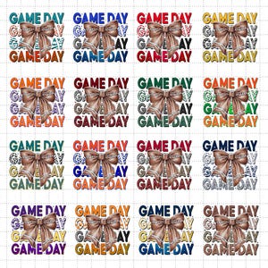 Game Day-bundel png, coquette voetbal png, voetbalseizoen png, voetbal coquette png, dtf, sublimatie