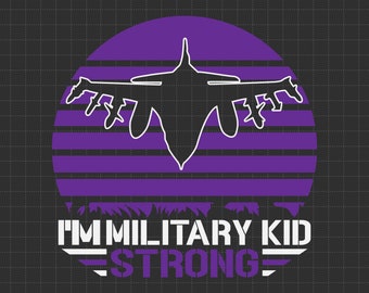 Military Kid Strong Jet Up Svg, Military Soldier Svg, Purple Up Svg, Veteran Of US Army, Proud Military Family, Military Child Svg