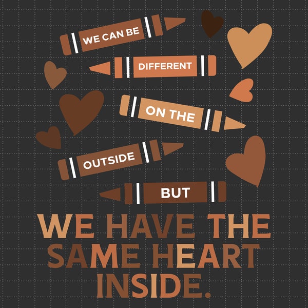 Same Heart Black Svg, Black Pride Svg, Black History Month Svg, BLM Svg, African American Svg, Melanin Svg