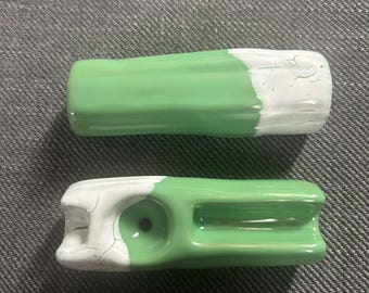 CELERY w/ Blue Cheese Dip ceramic pipe! Artistically handmade and hand glazed terracotta clay pipe. Perfect side to our chicken wing pipes!