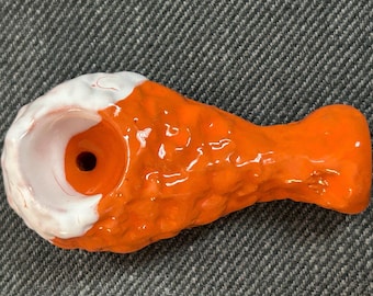 BLUE CHEESE DIPPED version! Special limited edition of the Classic Chicken Wing Pipe! Handmade from solid terracotta + artfully hand glazed!