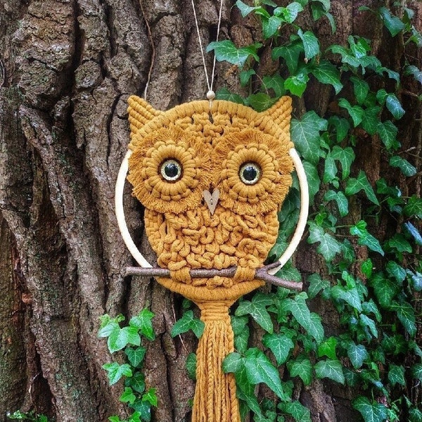 Macrame Owl, Boho Decor, Macrame Decor, Macrame Crafts, Handmade Animals Gift