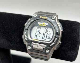 Reloj Timex Ironman Triathlon Shock Indiglo T5K582 30 Lap Diver WR 200 M para hombre, color negro