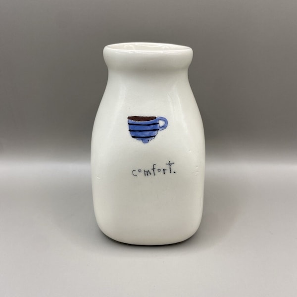 Vintage 2005 Beth Mueller Signed Porcelain Bud Vase Comfort Milk Jug Ceramic