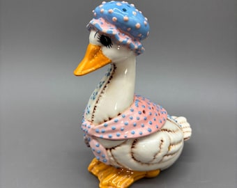 1987 Sittre Ceramics Goose Potpourri Holder Country Kitchen Cottagecore Decor
