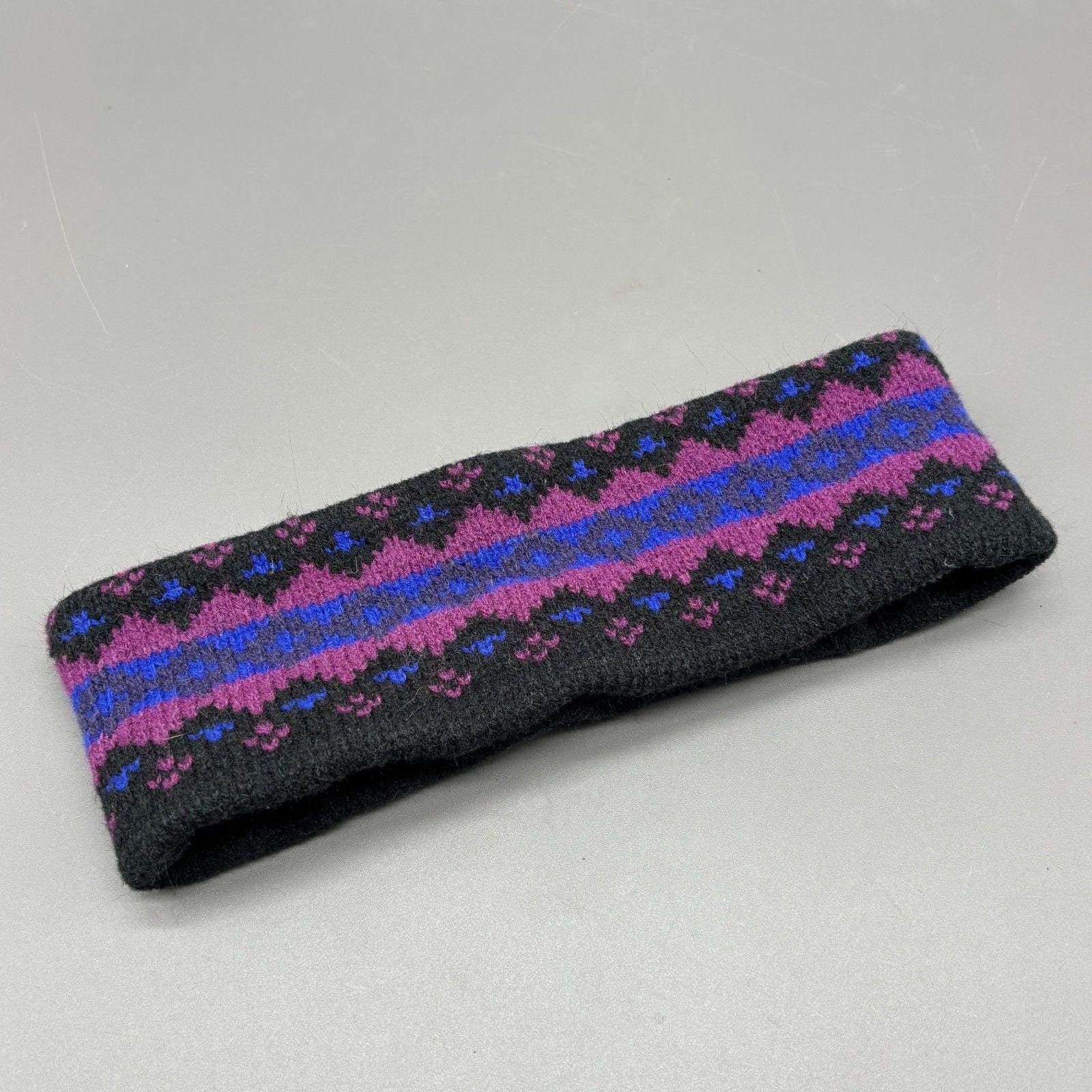Vintage 1980s Gore-Tex Headband Acrylic Knit Ski Snowboard Neon Purple P… 80 main image 3