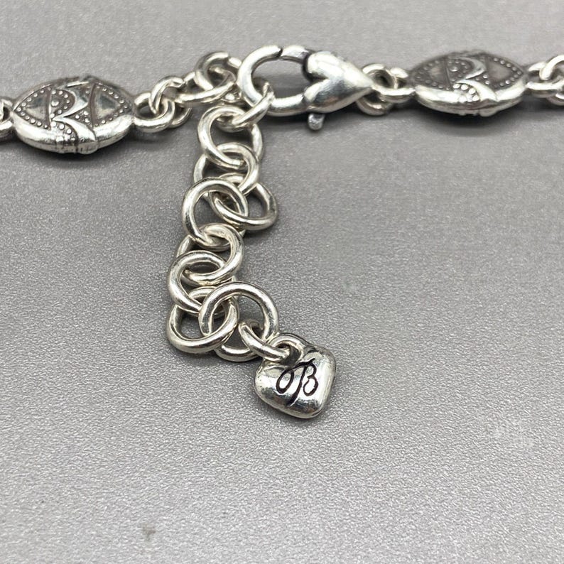 Brighton SWINGING SIXTIES Collar Necklace Ovals Silver Plated Retired 16-18 inch image 5