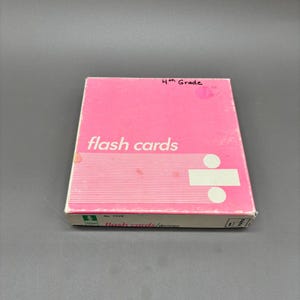 Tarjetas didácticas de división vintage Ideal n.° 7239, matemáticas educativas de cuarto grado, década de 1960