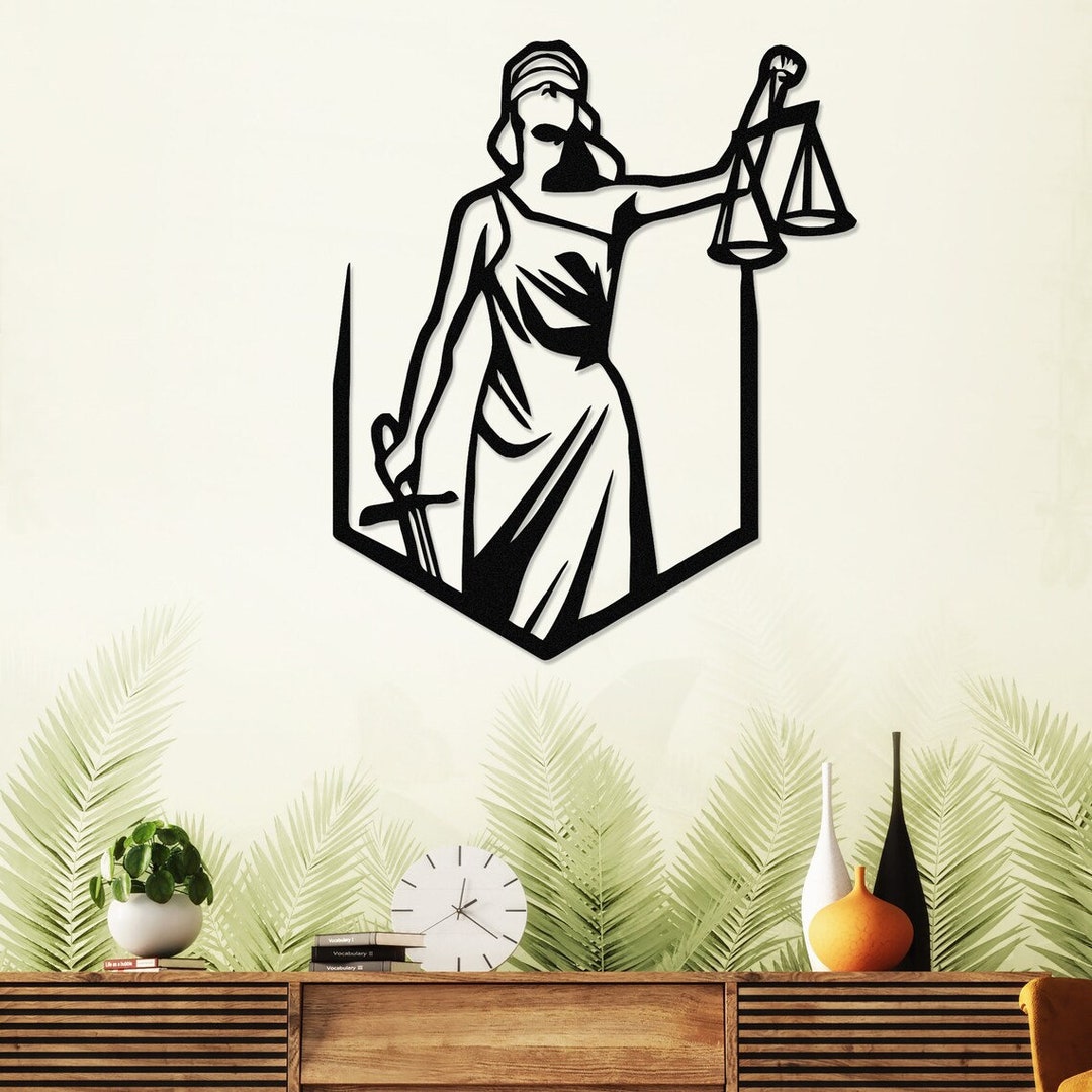 Justice Metal Wall Decor, Law Office Wall Art, Lawyer Gift, Custom Sign, Lawyer Graduation