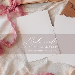 Hochzeitseinladung Mockup Set Karte Mockup Boho Geburtstagsparty Invite Mockup Smart Objekt PSD Vorlagen Sofortiger Download Digitales Produkt