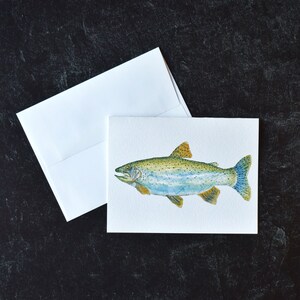 Rainbow Trout Blank Greeting Cards