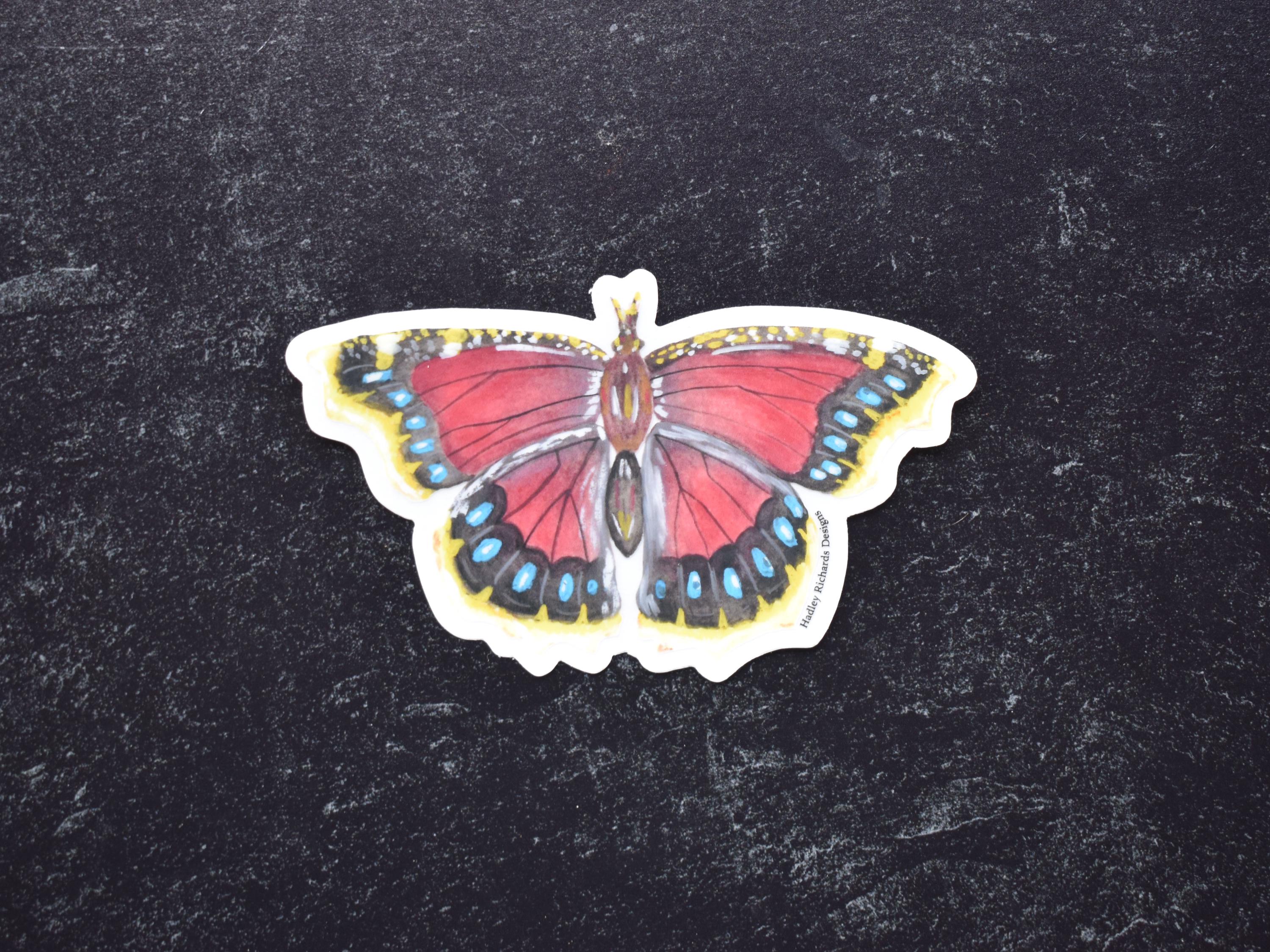 Mourning Cloak Butterfly Watercolor Vinyl Sticker - Etsy