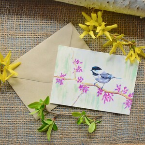 Chickadee Wild Bird Blank Greeting Cards