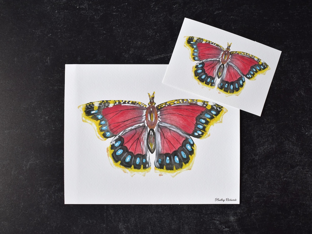 Mourning Cloak Butterfly Watercolor Prints - Etsy