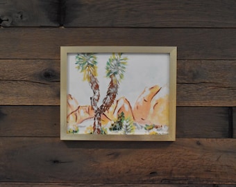 Joshua Tree National Park 8x10 Watercolor Print