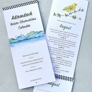 Adirondack Nature Observations Birthday Calendar