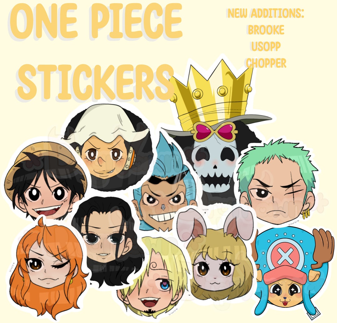 Adesivo One Piece Anime Para Cartão Luffy Usopp, Zoro, Kaido