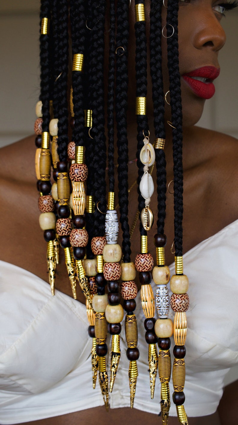 Goddess Hair Beads Gold Silver Braid Locs Accessories Hair - Etsy