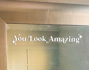 Affirmation Mirror Decal: Positive Words Sticker