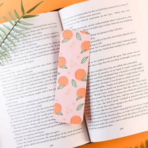 Oranges Bookmark, Laminated Bookmark, Citrus Bookmark