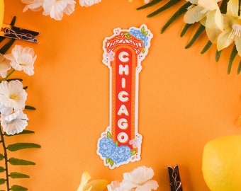 Chicago Sign Sticker, Illinois, Travel, Theatre